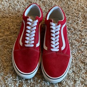men red old skool vans